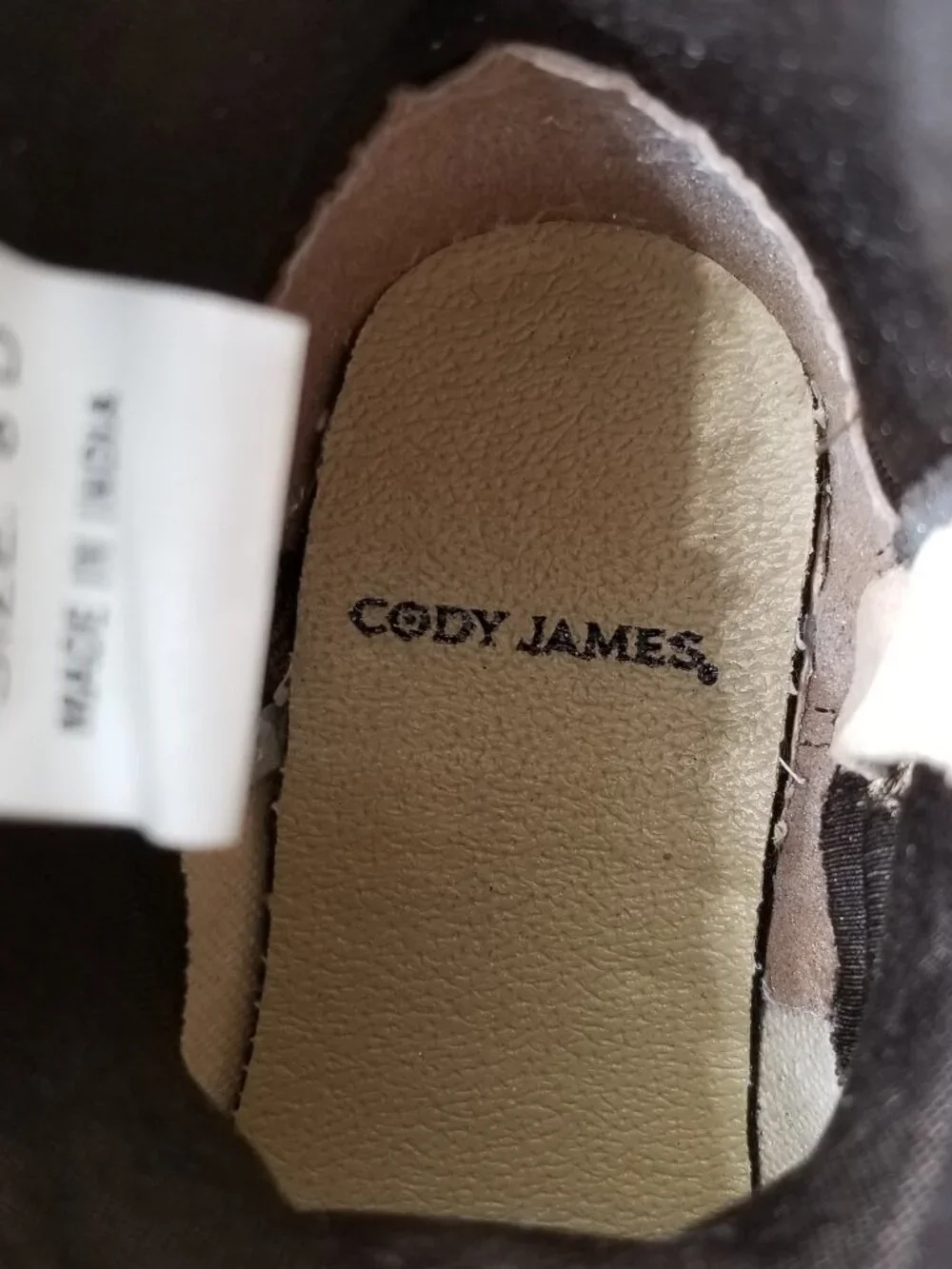 Cody James Cowboy Brown Boots Toddler Size 8D Style 43109T Side Zipper